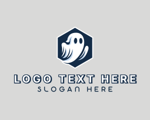 Spooky Halloween Ghost Logo