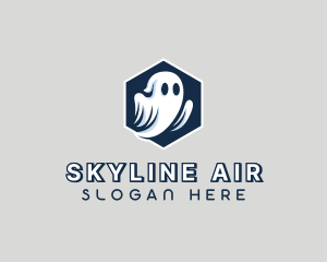 Spooky Halloween Ghost Logo