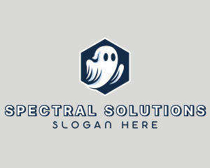 Spooky Halloween Ghost logo