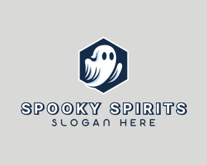 Spooky Halloween Ghost logo