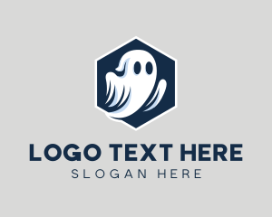 Spooky Halloween Ghost logo