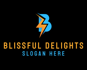 Energy Lightning Bolt logo design