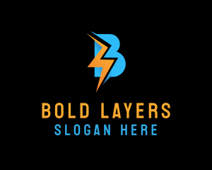 Energy Lightning Bolt logo design