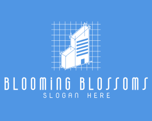 Blue Tower Blueprint logo design