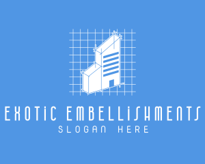 Blue Tower Blueprint logo design