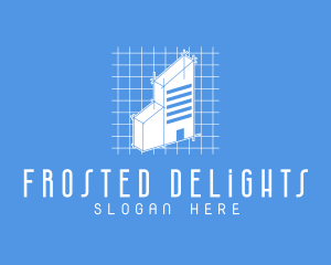 Blue Tower Blueprint logo design