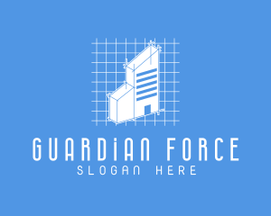 Blue Tower Blueprint logo design