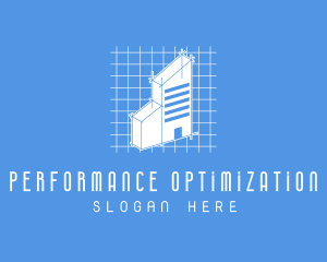 Blue Tower Blueprint logo design