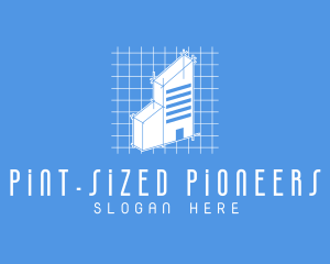 Blue Tower Blueprint logo design