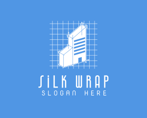 Blue Tower Blueprint logo design