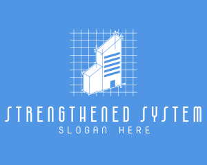 Blue Tower Blueprint logo design