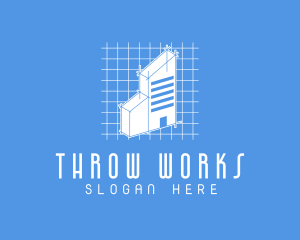 Blue Tower Blueprint logo design