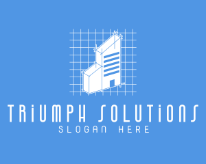 Blue Tower Blueprint logo design