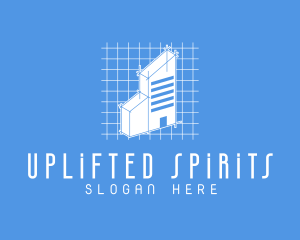 Blue Tower Blueprint logo design