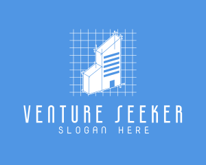 Blue Tower Blueprint logo design