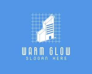 Blue Tower Blueprint logo design