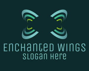 Spiral Butterfly Wings logo design