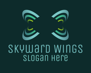 Spiral Butterfly Wings logo design