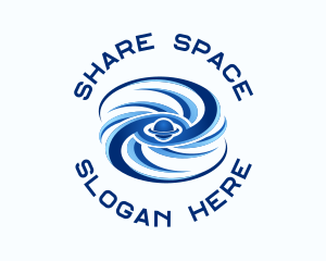 Blue Space Planetary logo design