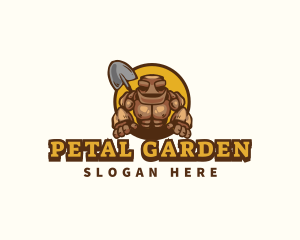 Mud Golem Shovel logo design