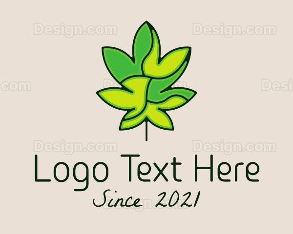 Marijuana Leaf Dispensary Logo