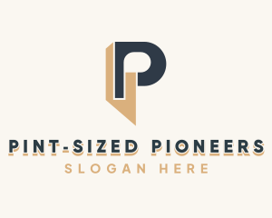 Architect Construction Letter P logo design