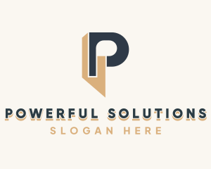 Architect Construction Letter P logo design