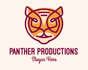 Linear Tiger Head logo design