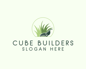 Grass Lawn Mower  logo design