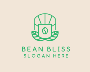 Minimalist Coffee Bean Cafe logo design