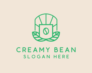 Minimalist Coffee Bean Cafe logo design