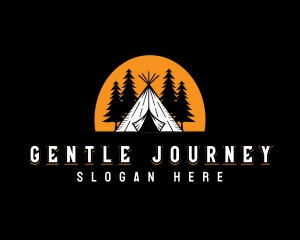 Outdoor Camping Teepee logo design