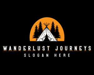 Outdoor Camping Teepee logo design