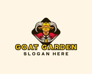 Royal Goat Crown logo design