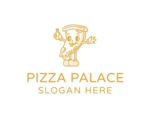 Retro Pizza Cartoon logo design