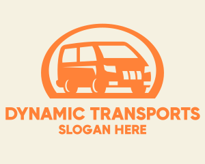 Orange Van Transportation logo design