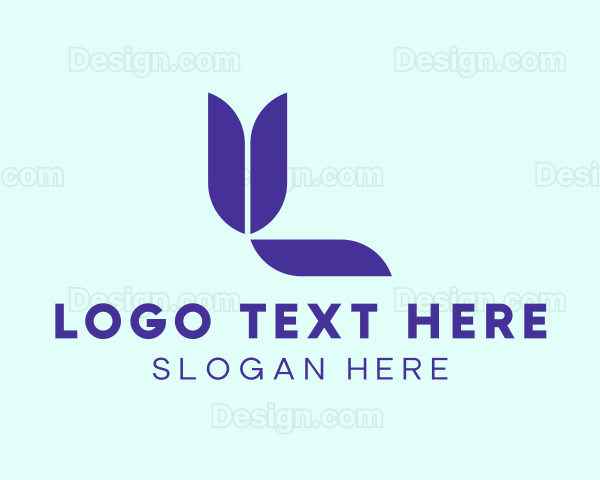 Abstract Flower Letter L Logo