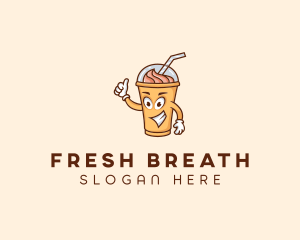 Smoothie Drink Cartoon logo design