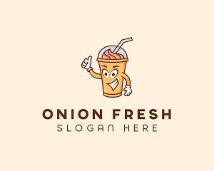 Smoothie Drink Cartoon logo design