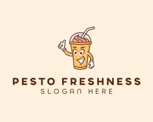 Smoothie Drink Cartoon logo design