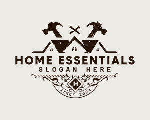 Roofing Construction Home logo design