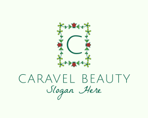 Flower Garden Wreath Florist logo design