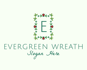 Flower Garden Wreath Florist logo design