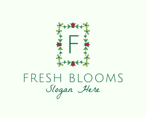 Flower Garden Wreath Florist logo design