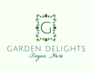 Flower Garden Wreath Florist logo design