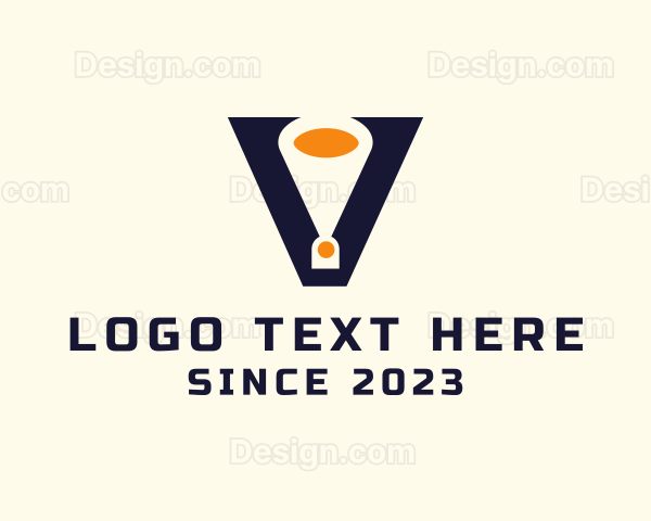 Letter V Speakerphone Logo