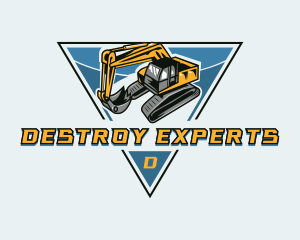 Excavator Digging Construction logo design