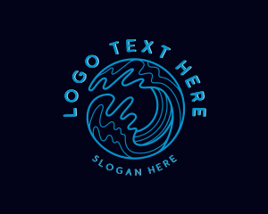 Ocean Sea Wave Logo