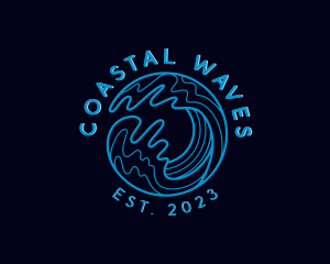 Ocean Sea Wave logo design