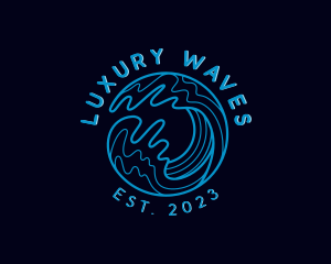 Ocean Sea Wave logo design